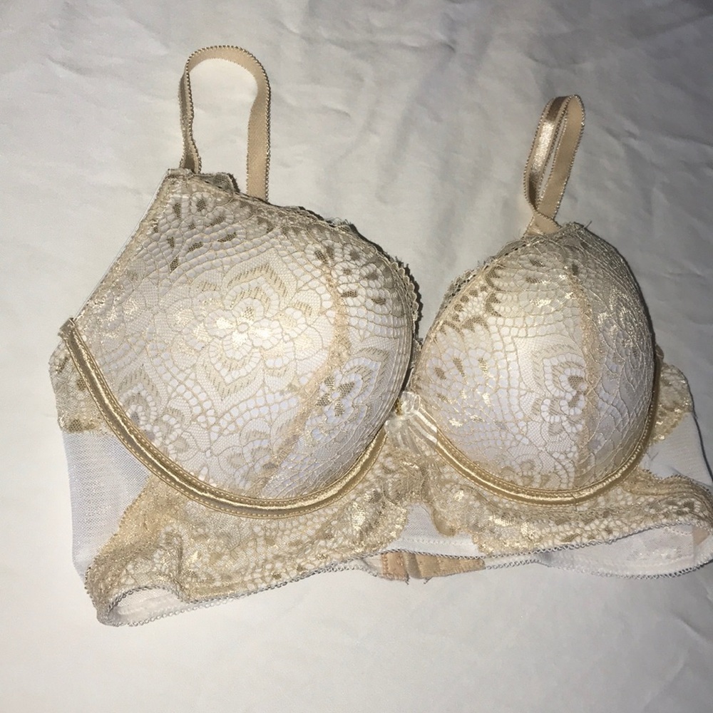 New gold white push up bra.
